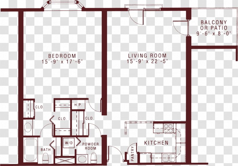 Floor Plan Apartment Architecture Living Room - Area Transparent PNG