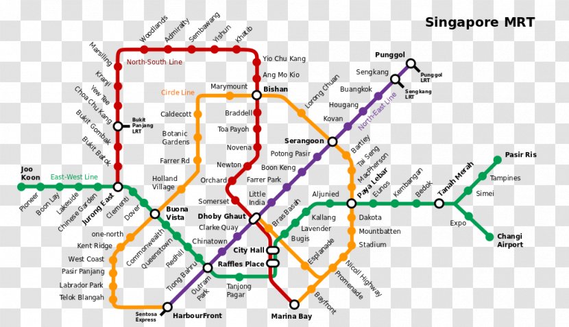 Mass Rapid Transit Singapore Train Map - Plot - Klcc Lrt Station Transparent PNG