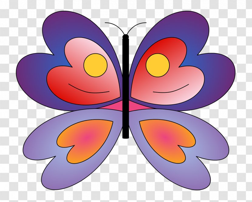 Monarch Butterfly Purple Blue Clip Art - Cartoon Transparent PNG