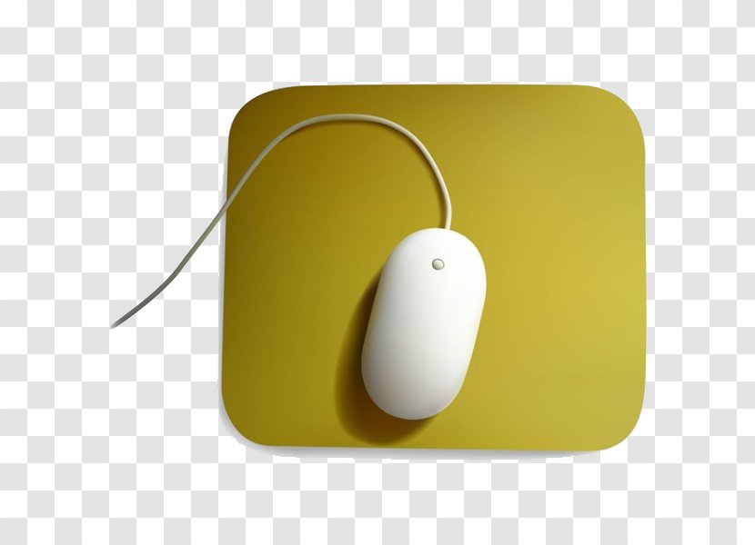 Computer Mouse Mousepad Minnie - Electronic Device - Yellow Green Pad Transparent PNG