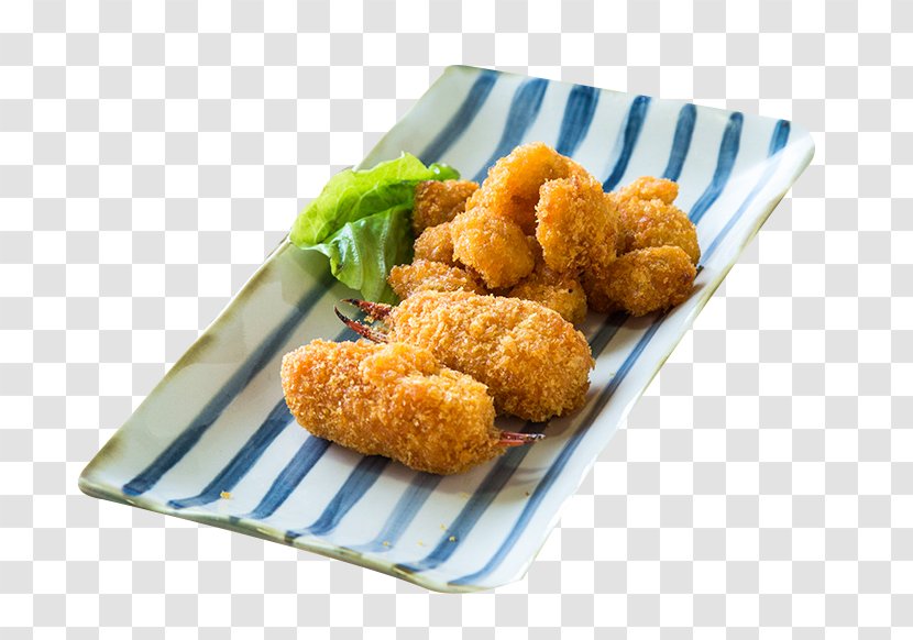Chicken Nugget Fried Buffalo Wing French Fries Karaage - Fritter - The Wings In Plate Transparent PNG