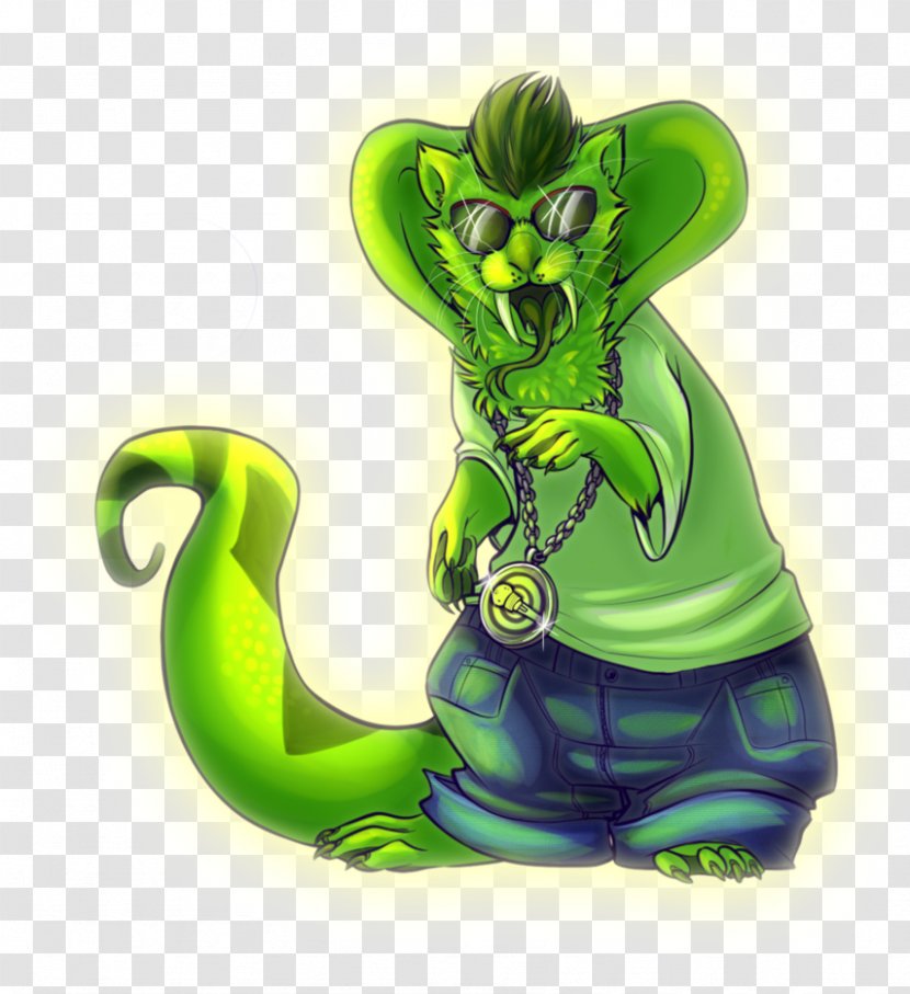 Cartoon Figurine Legendary Creature - Green Transparent PNG