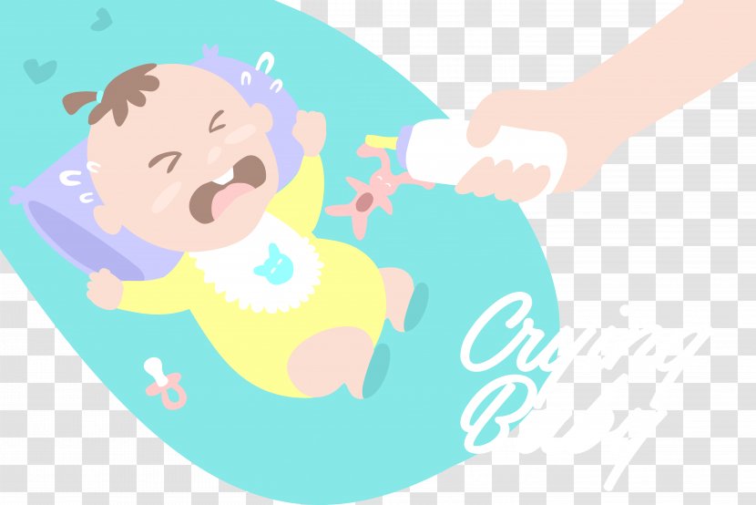 Diaper Infant Crying - Flower - Young Child Hungry Baby Transparent PNG