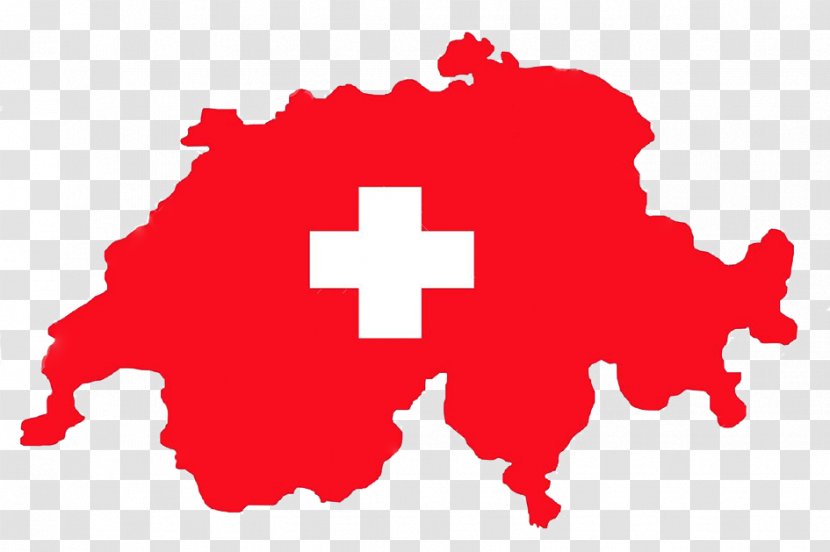 Flag Of Switzerland Vector Map Transparent PNG