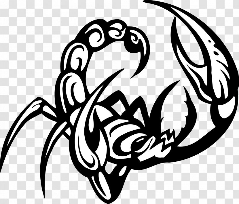 Scorpion Tattoo Euclidean Vector - Visual Arts Transparent PNG