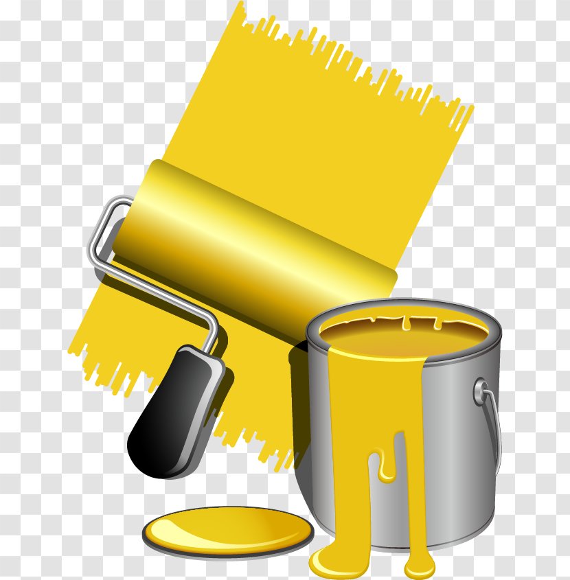 Painting Paintbrush - Paint Roller - Home Improvement Tools Transparent PNG