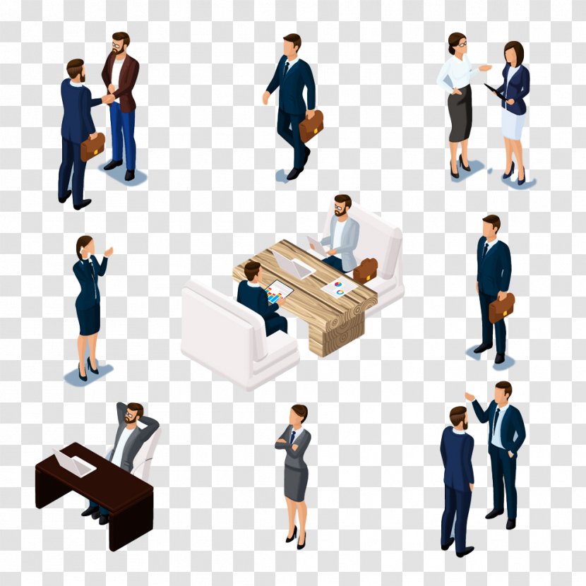 People Standing Team Sitting Business - Collaboration - Company Transparent PNG