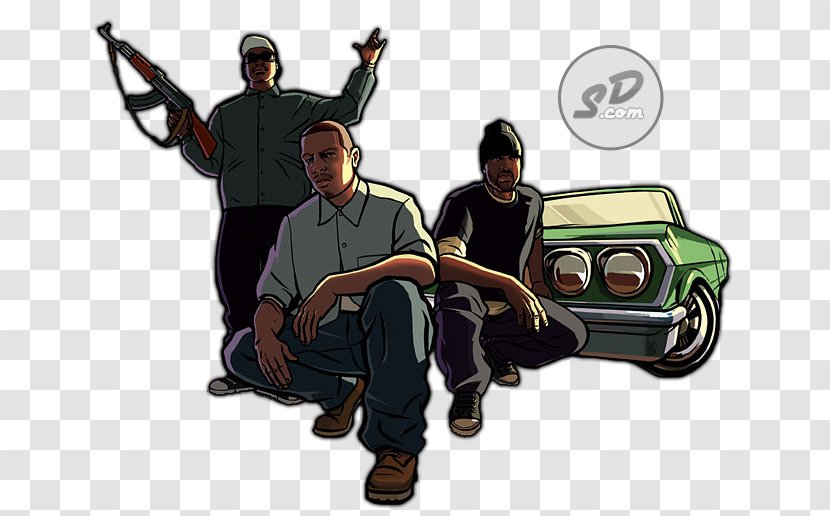 Grand Theft Auto: San Andreas Auto V IV Grove Street Families Ballas - Los Santos - Cartoon Transparent PNG