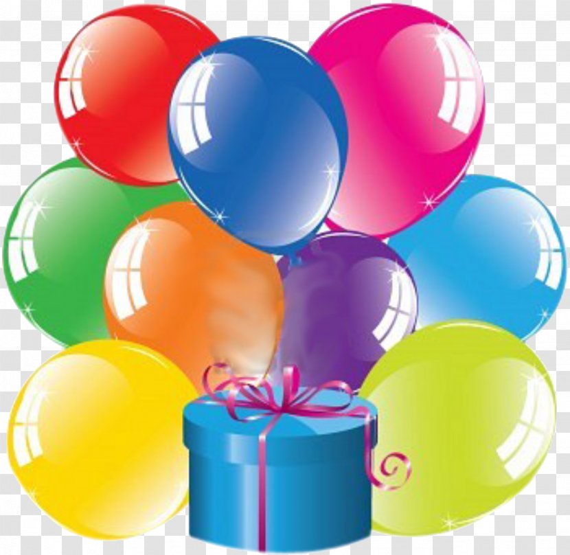 Toy Balloon Gift Box Birthday - Royaltyfree Transparent PNG
