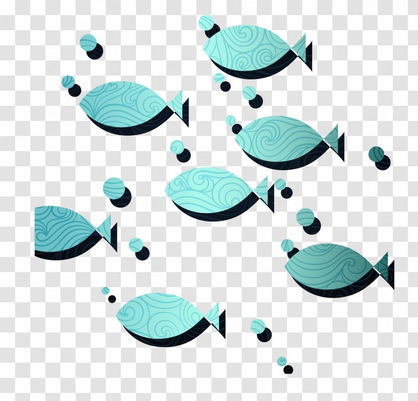 Fish - Aqua - Vector Small Material Transparent PNG