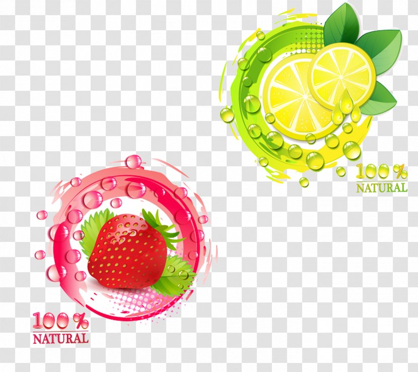 Juice Fruit Strawberry Illustration - Creative And Lemon Icon Transparent PNG