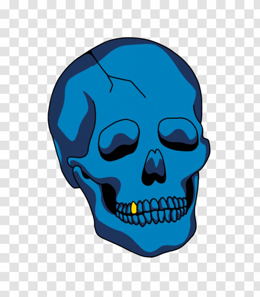 Clip Art Illustration Skull Jaw Electric Blue - Head - Bone Transparent PNG