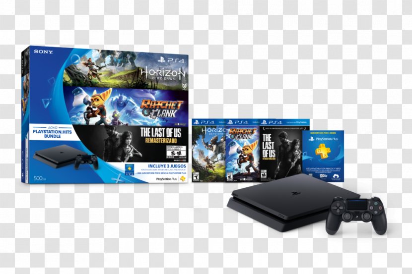 Sony PlayStation 4 Slim Horizon Zero Dawn The Last Of Us Ratchet & Clank - Greatest Hits Transparent PNG