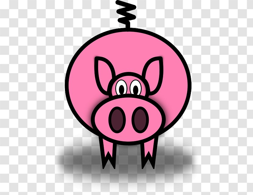 Domestic Pig Clip Art Ham Pork - Drawing - Hog Hut Building Transparent PNG
