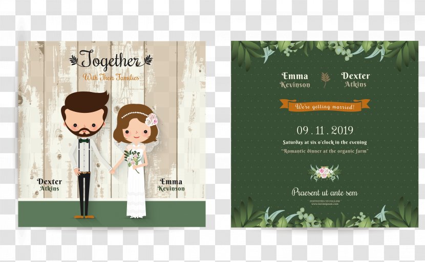 Wedding Invitation Bridegroom Illustration - Advertising - Vector Invitations Transparent PNG