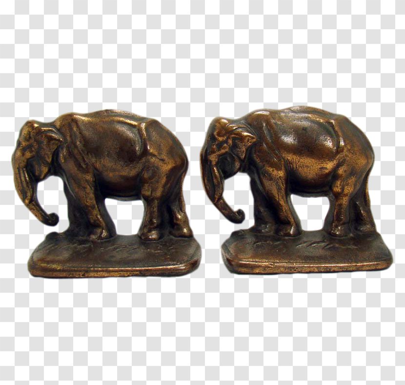 Bookend African Elephant Bronze Marble - Continental Decoration Transparent PNG