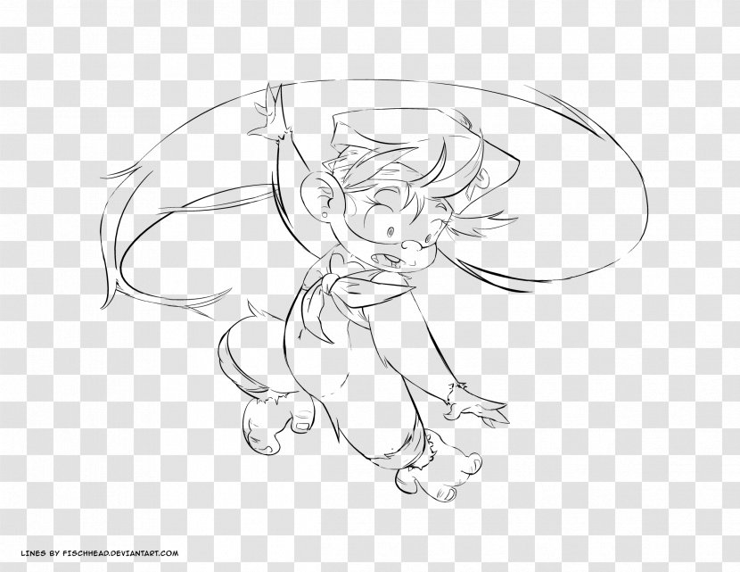 Line Art Ear Cartoon Character Sketch - Tree Transparent PNG
