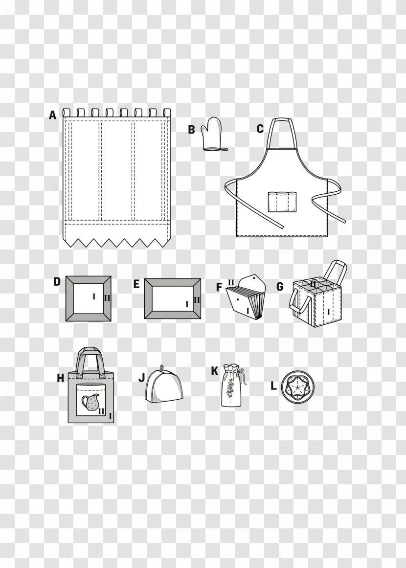 Burda Style Drawing /m/02csf Pattern - Diagram - Kitchenware Transparent PNG