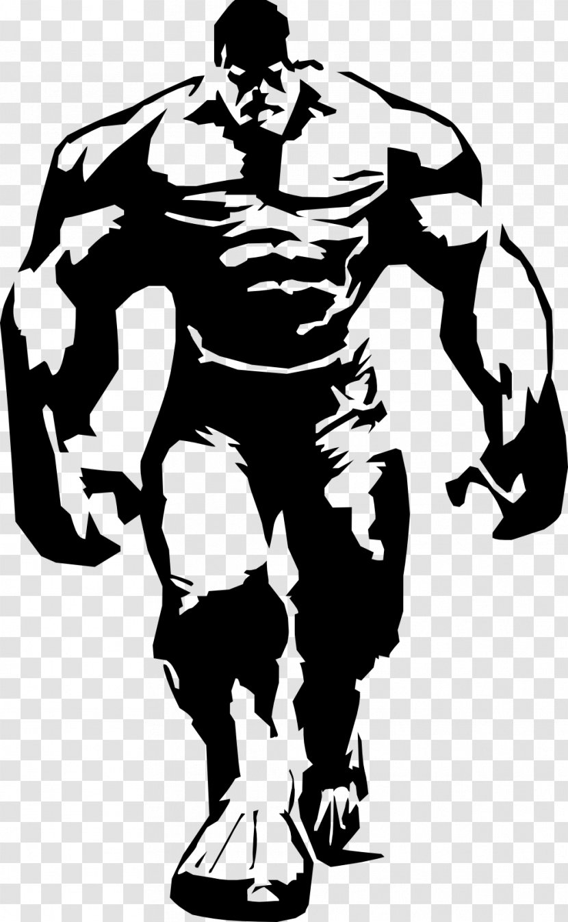 Hulk Silhouette Stencil Airbrush Painting Transparent PNG