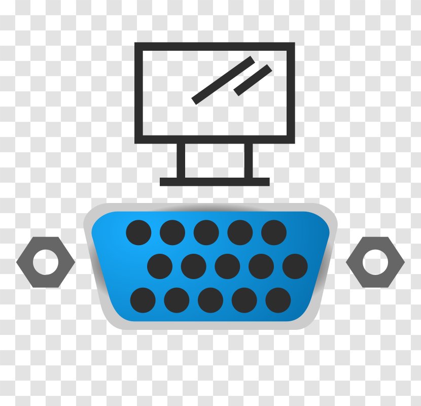 VGA Connector Computer Port Serial Icon - Rectangle Transparent PNG