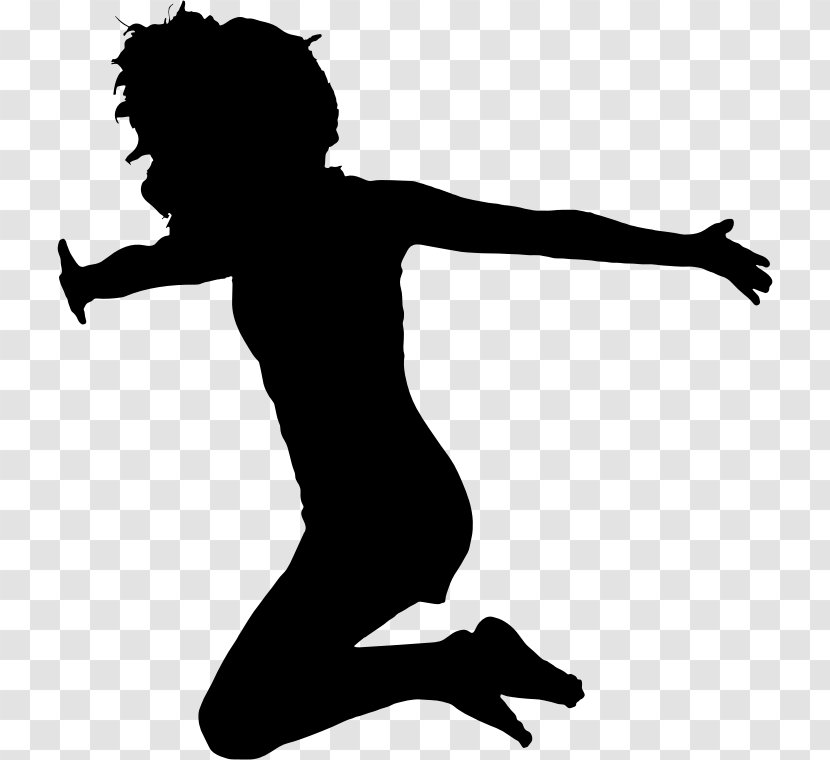 Woman Female Clip Art - Watercolor - Jumping Transparent PNG