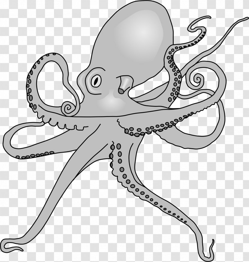 Octopus Drawing Line Art - Stippling - Octapus Transparent PNG