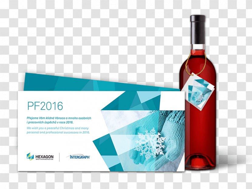 Hexagon Wine Distilled Beverage Liqueur Bottle - Label - PORTFOLIO Transparent PNG