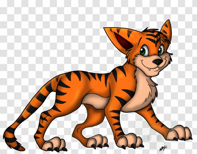 Cat Tiger Mammal Carnivora Red Fox - Crash Bandicoot Transparent PNG