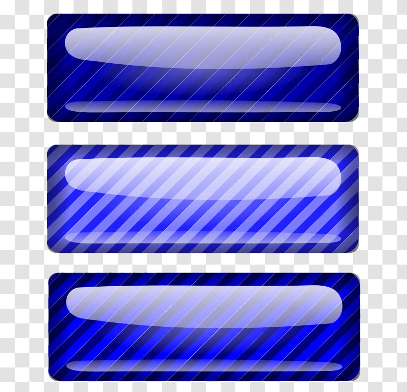 Button Clip Art - Electric Blue - Tex Cliparts Transparent PNG