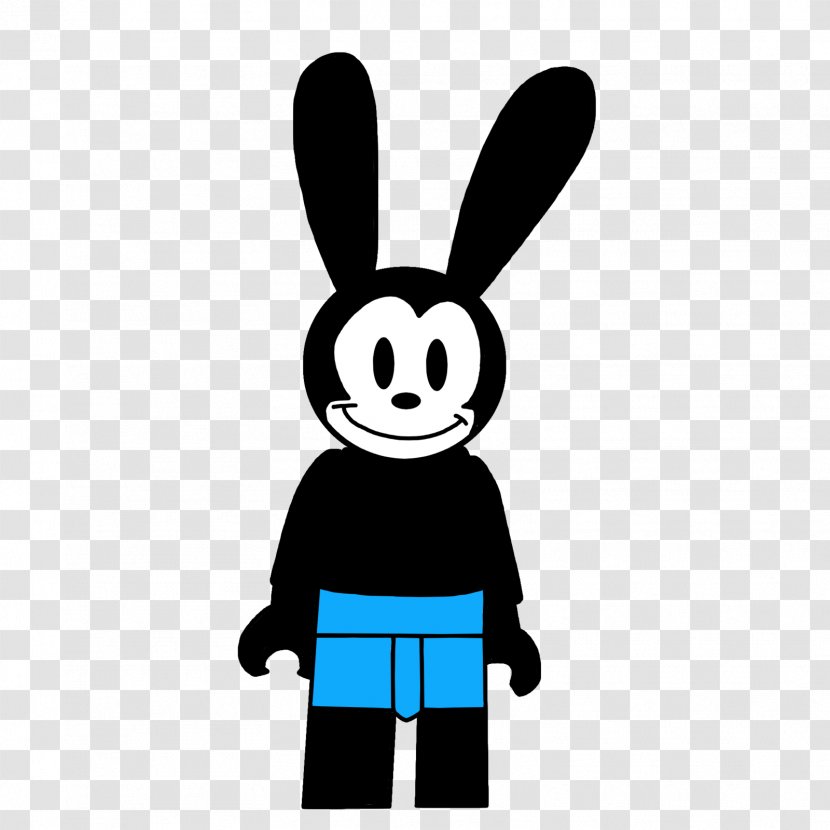 Oswald The Lucky Rabbit Mickey Mouse Disney Tsum - Vertebrate - Cartoon Bunny Hand Painted Black Transparent PNG