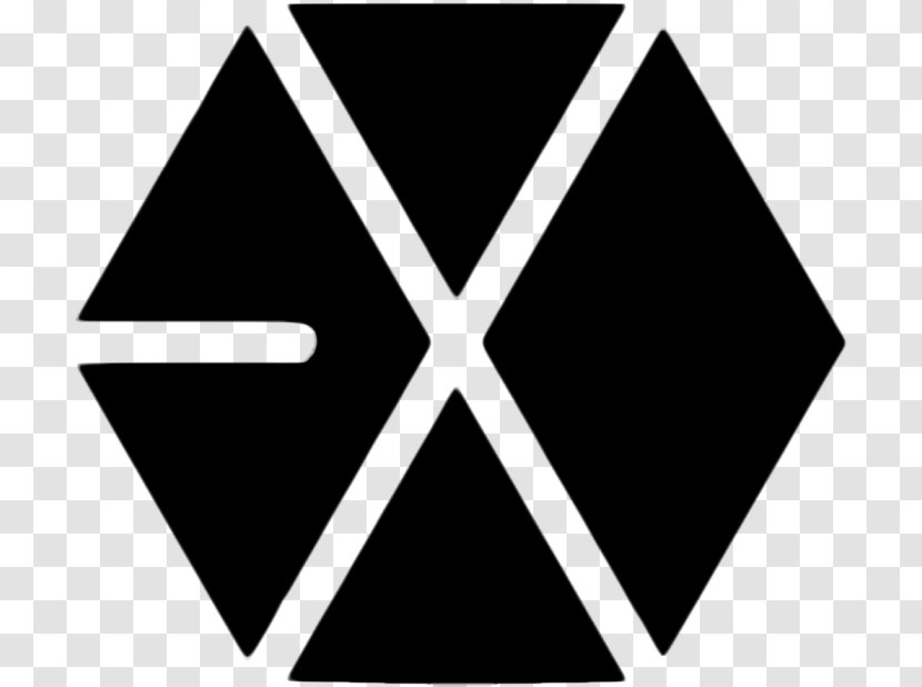 MAMA EXO Wolf Logo - Monochrome Transparent PNG