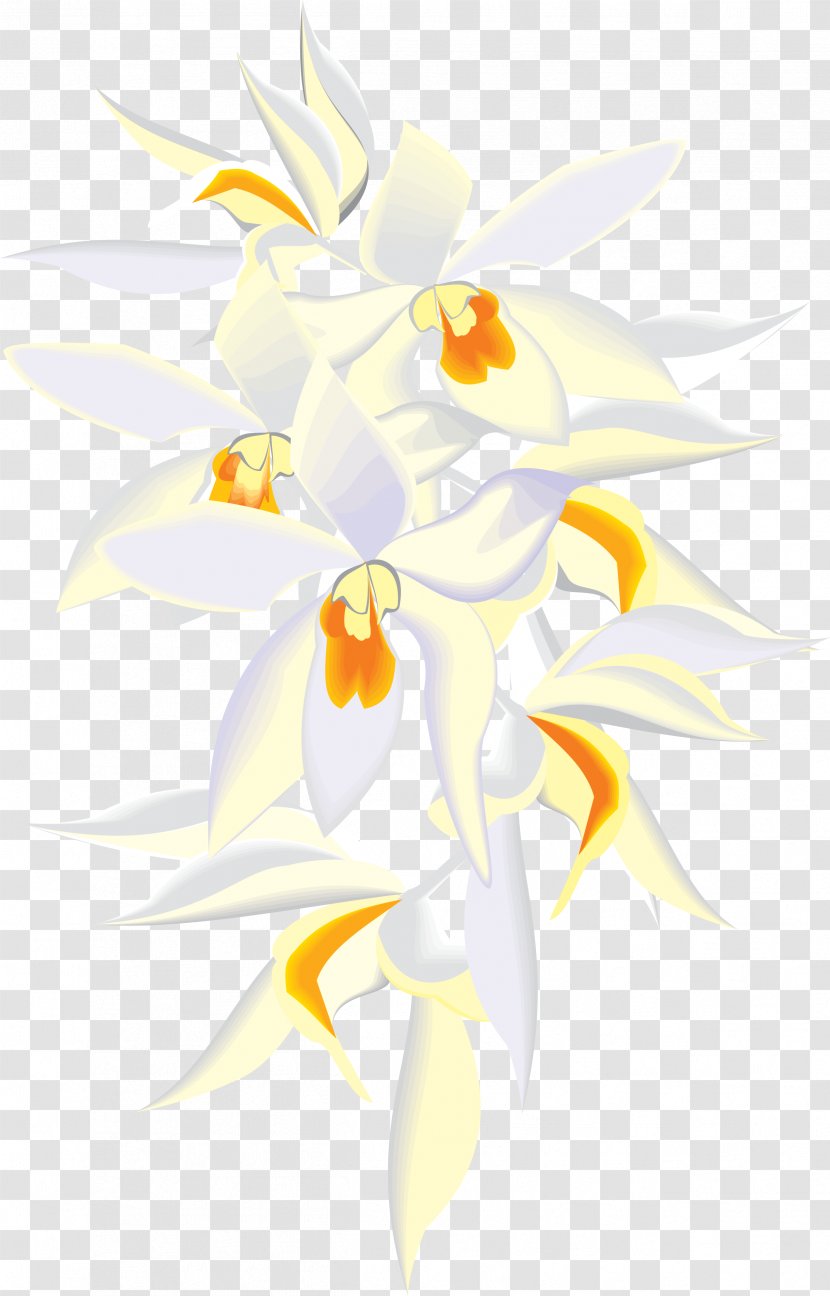 Animation Orchids Clip Art - Yellow - Orchid Transparent PNG