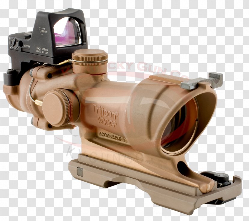 Advanced Combat Optical Gunsight Trijicon Reflector Sight Telescopic Reticle - Silhouette - Watercolor Transparent PNG