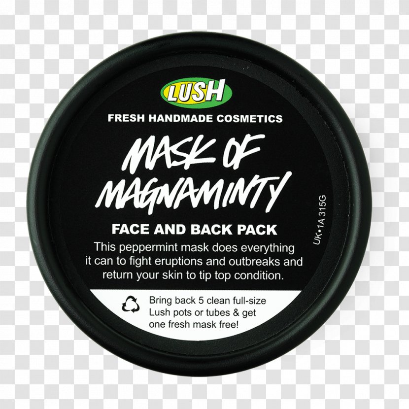 LUSH Mask Of Magnaminty Face Exfoliation - Moisturizer - Cosmetic Transparent PNG