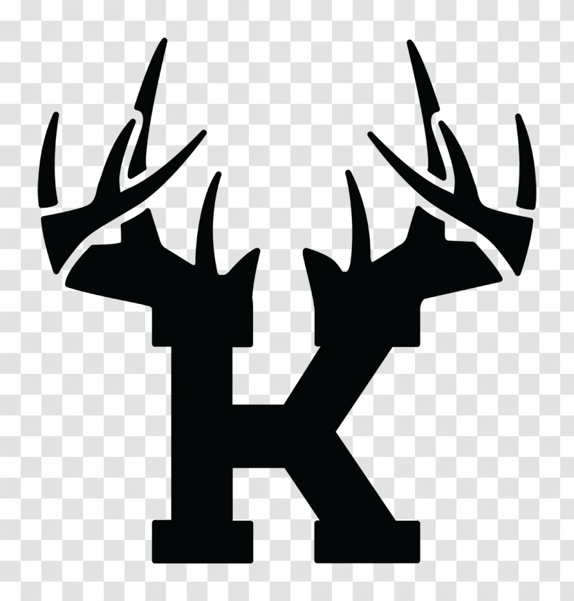 Bucks Kentucky Logo Deer Decal - Black And White - Antler Transparent PNG