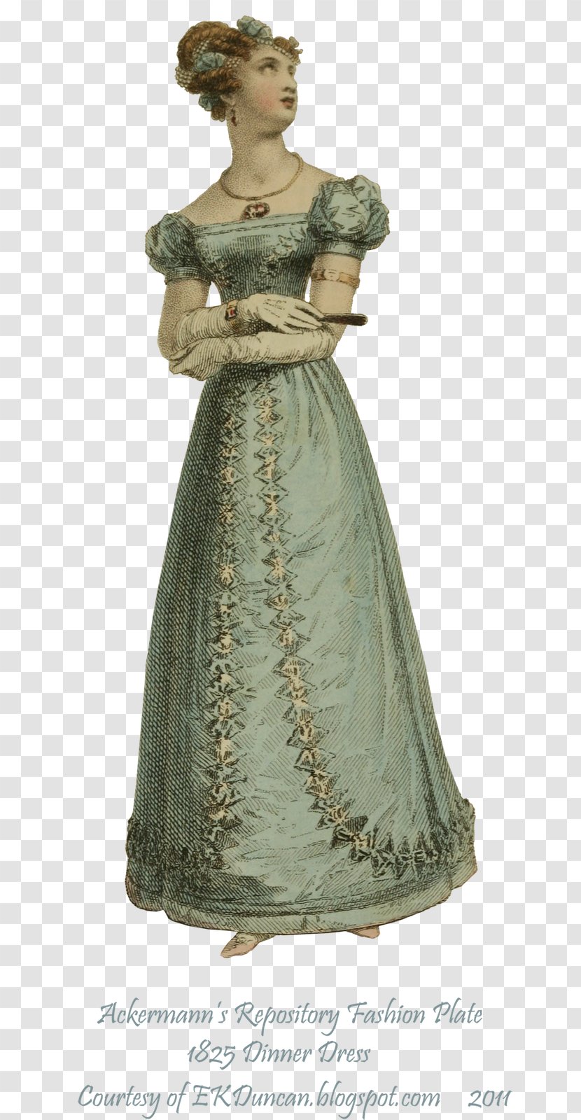 19th Century 1820s Fashion Dress Costume Transparent PNG