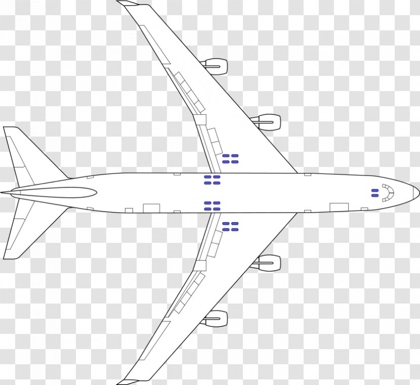 Boeing 747-400 Airplane Drawing Airbus A380 - Flap - Localized Vector Transparent PNG