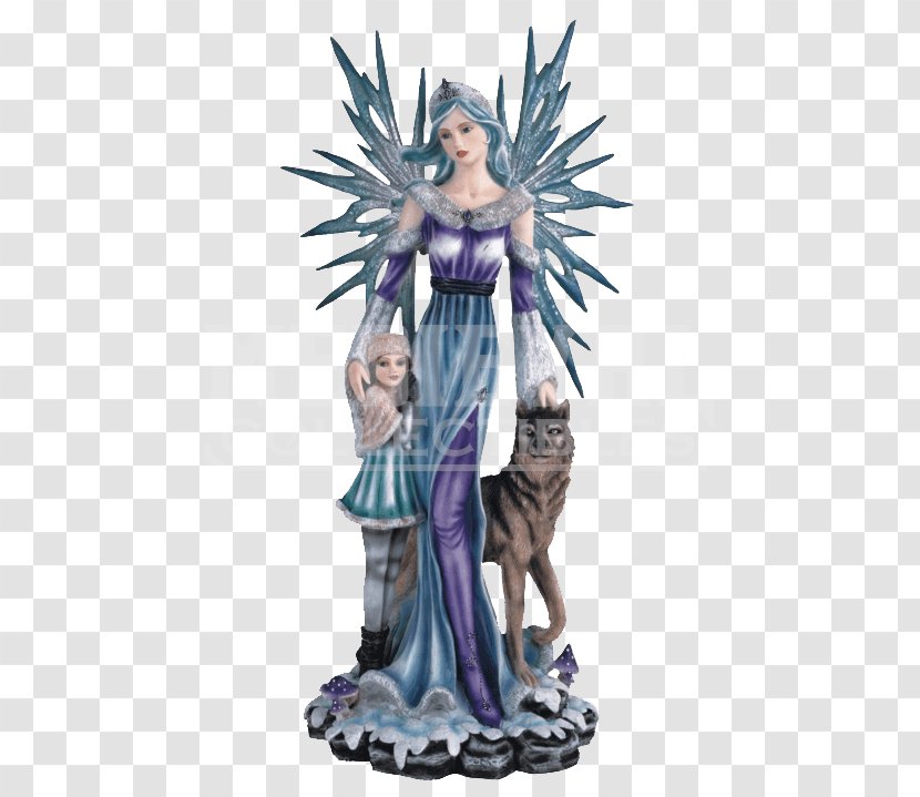The Fairy With Turquoise Hair Figurine Statue Angel - Child Winter Transparent PNG