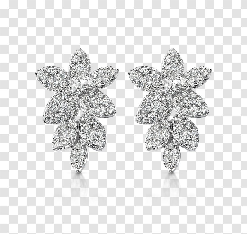 Earring Star Cluster Body Jewellery Diamond Carat - Silver Transparent PNG
