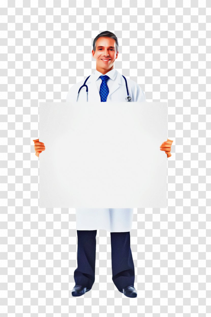 Uniform Workwear White Coat Service Physician - Gesture - Job Transparent PNG
