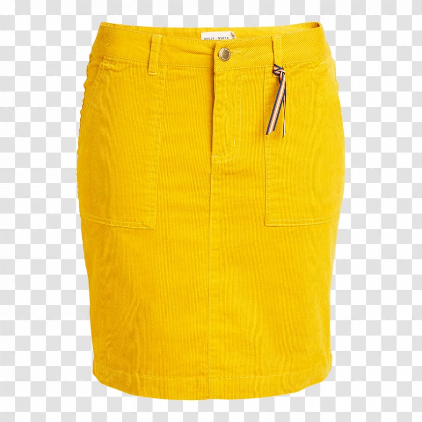 Yellow Skirt Corduroy Pocket Dress Transparent PNG