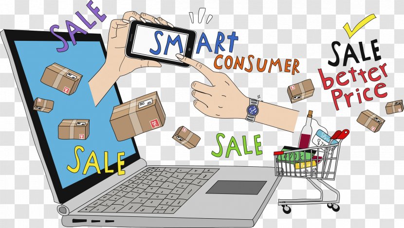 Laptop Shopping Consumer Illustration - Silver Notebook Transparent PNG