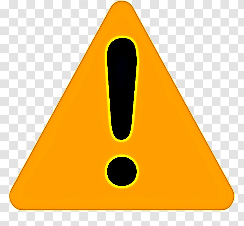 Warning Sign - Yellow - Cone Triangle Transparent PNG