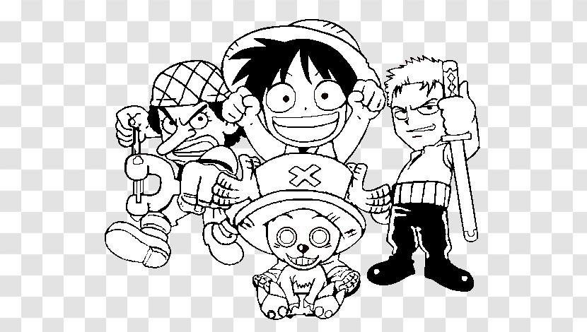 Monkey D. Luffy Nico Robin Coloring Book One Piece Drawing - Cartoon - Brook Jolly Roger Transparent PNG