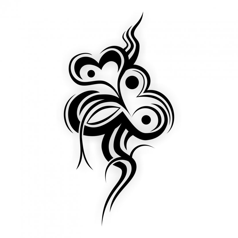 Drawing Tattoo Clip Art - Flowering Plant - Tribal Vector Transparent PNG