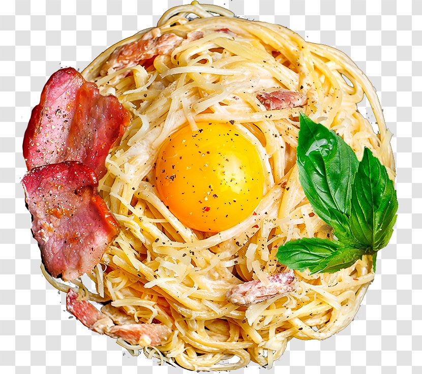 Carbonara Naporitan Taglierini Pasta Pizza - Capellini - Spagetti Transparent PNG