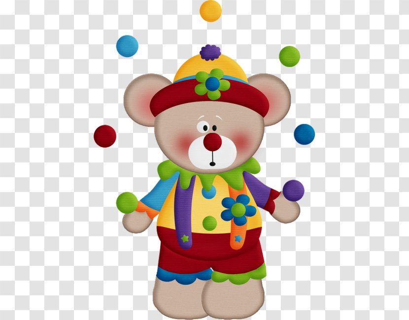 Bear Clown Circus Drawing Clip Art - Flower Transparent PNG