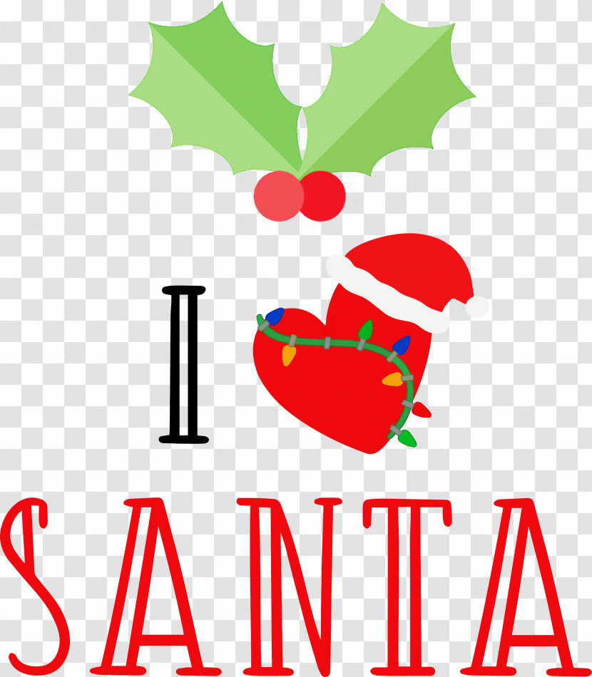 I Love Santa Santa Christmas Transparent PNG