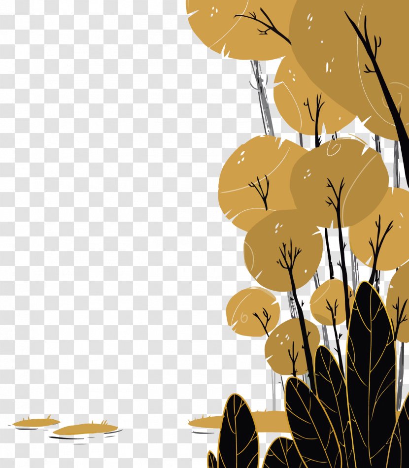 Shulin District Autumn Wallpaper - Floral Design - Vector Forest Transparent PNG