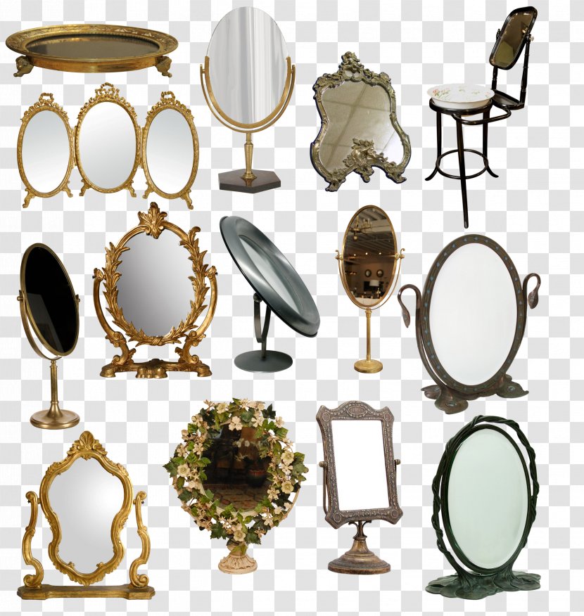 Brass Vanity Mirror Transparent PNG